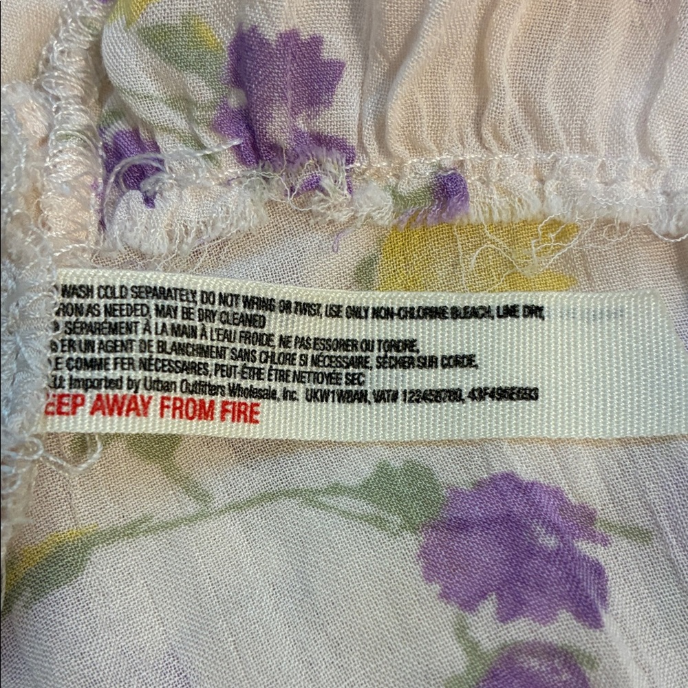 Chic Floral Camisole - Cream, Yellow, Purple - Picture 9 of 11